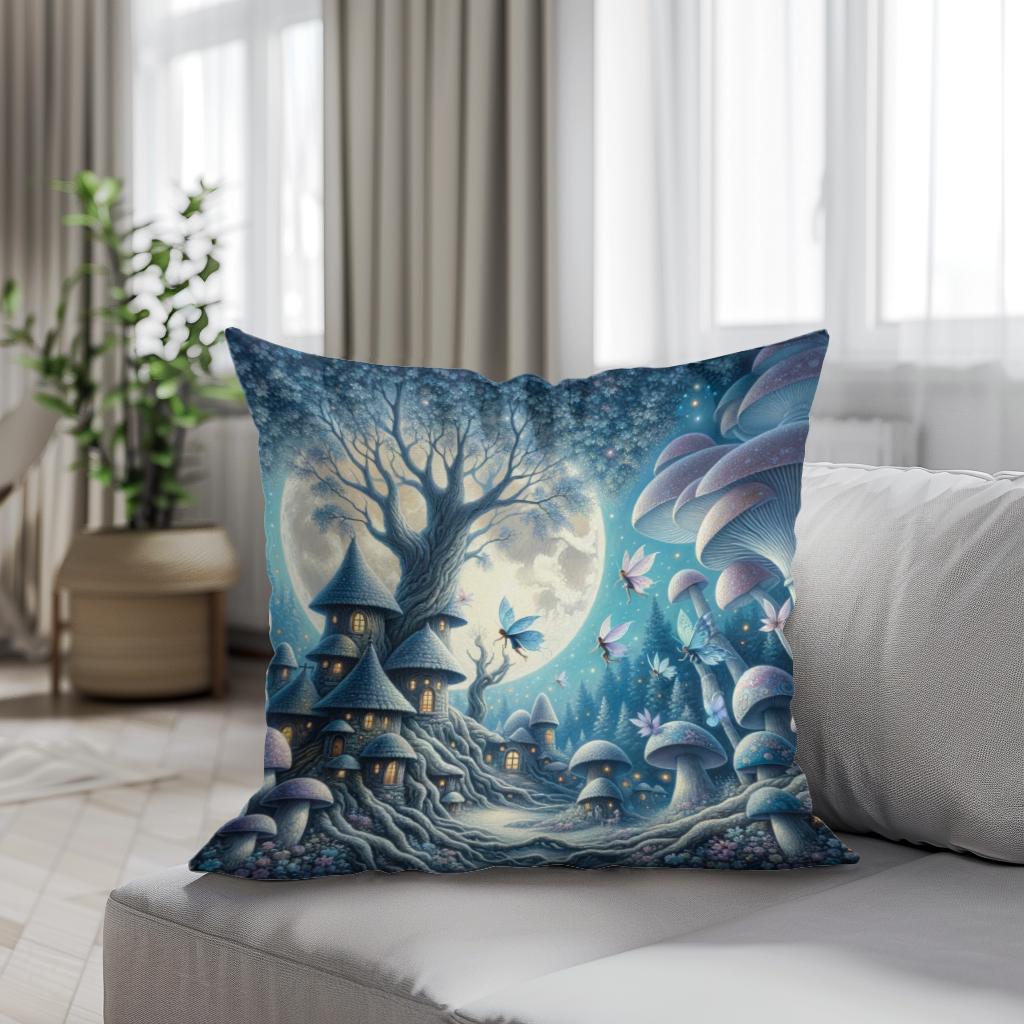 Moonlit Fairies Cotton Cushion