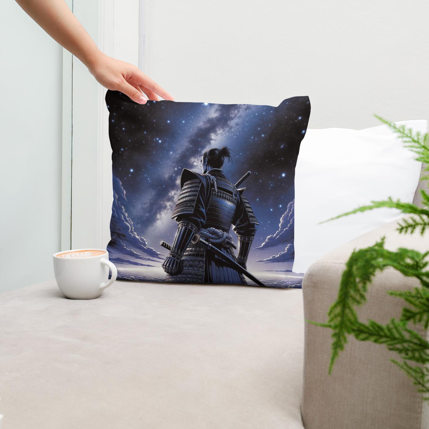 Cosmic Samurai Cotton Cushion