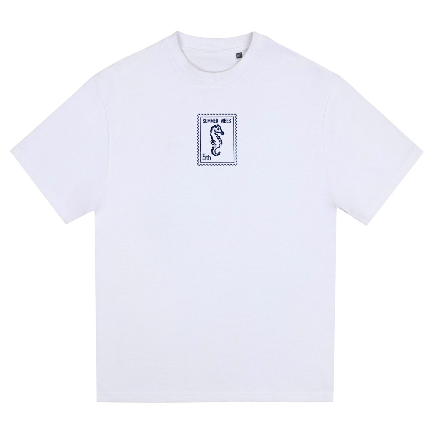 Seahorse - Summer Vibes 5th - Unisex Oversized T-Shirt - White