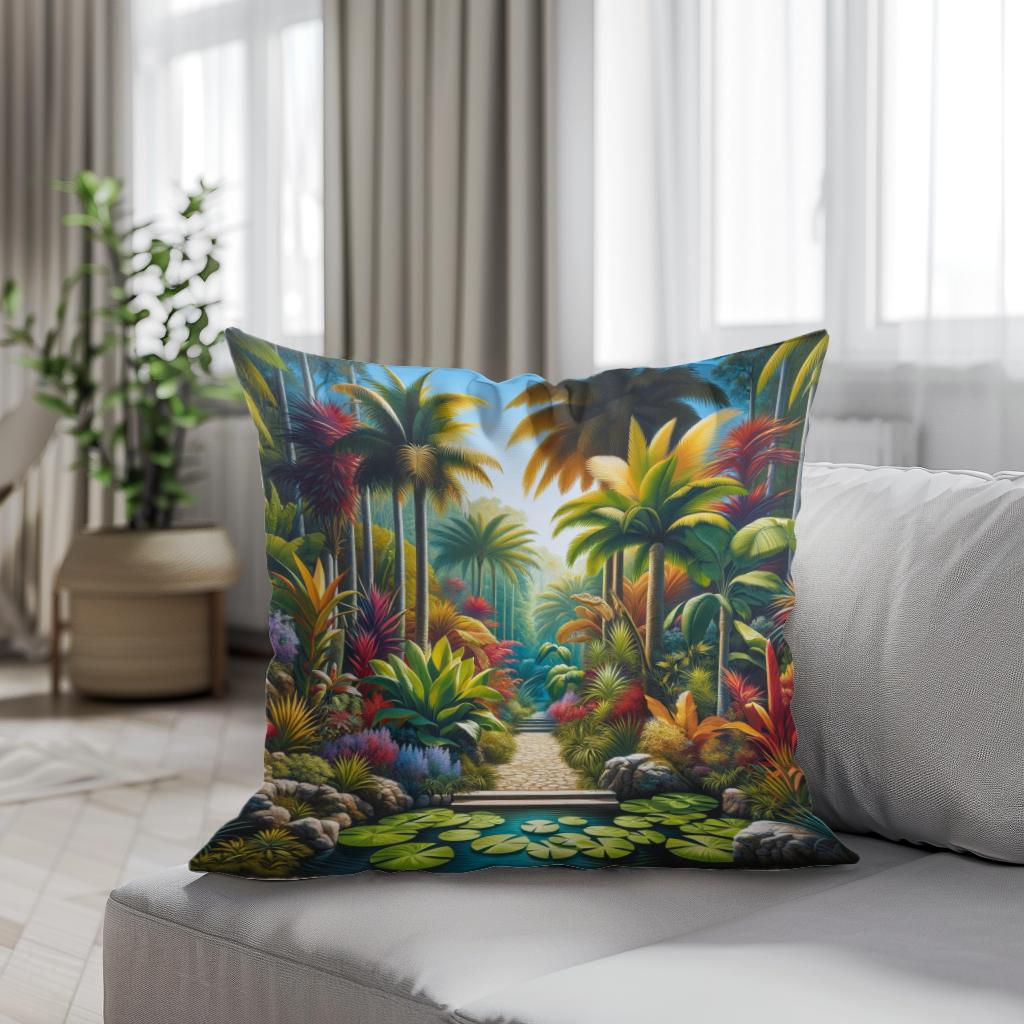 Tropical Oasis Cotton Cushion