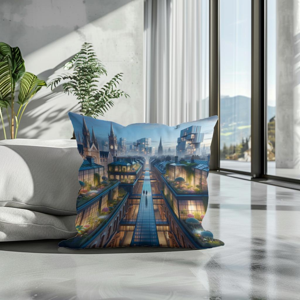 Green Canopy Twilight Cotton Cushion