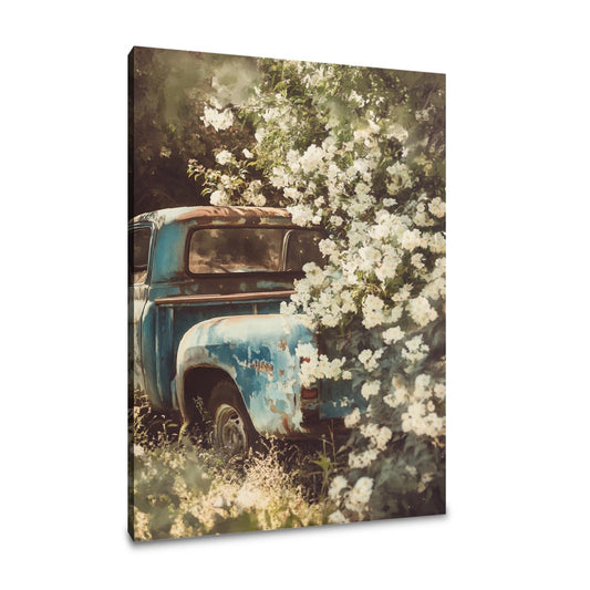 Rustic Pickup Floral Canvas