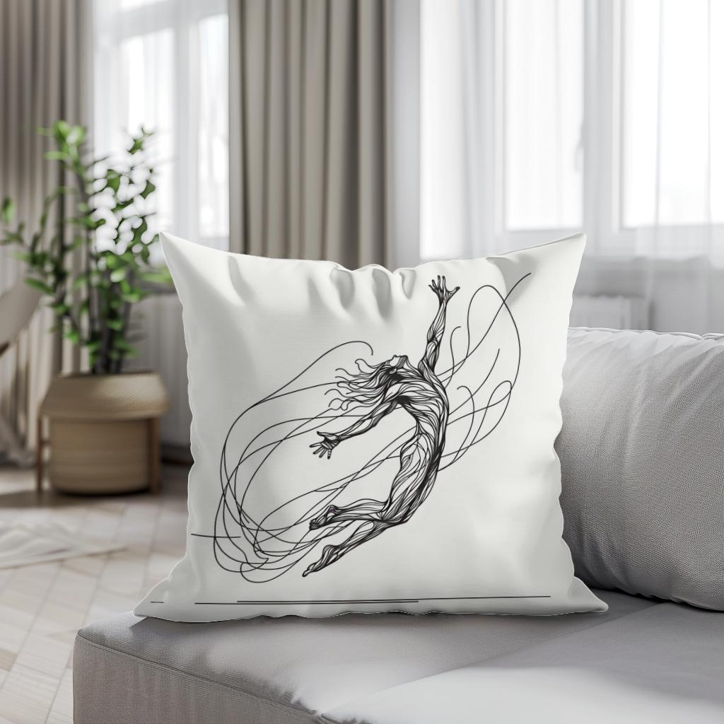 Skyward Leap Elegance Cotton Cushion