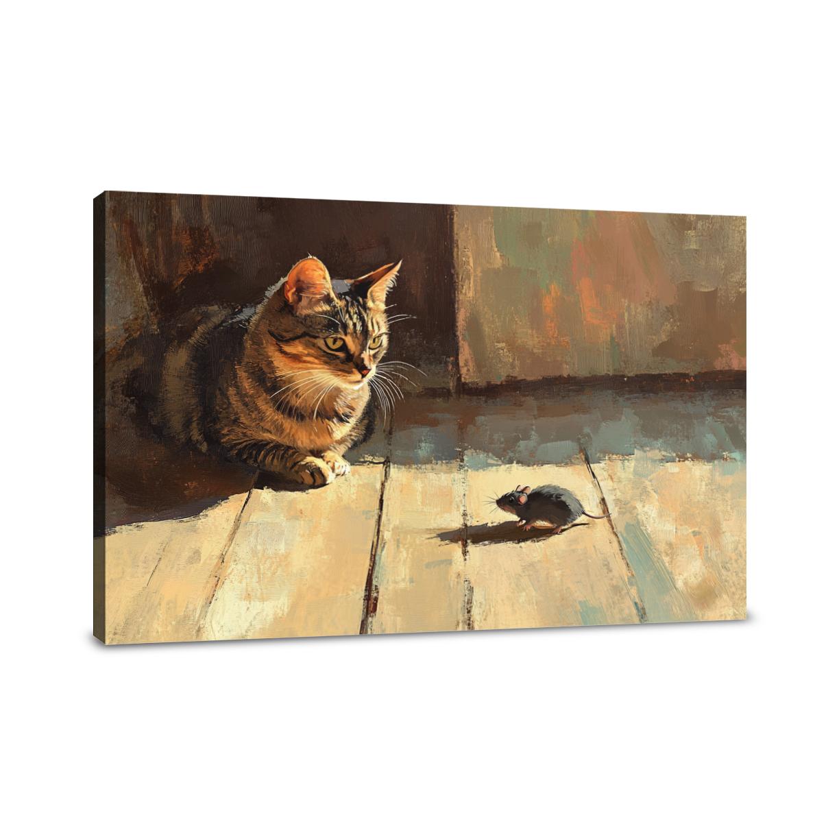 Rooftop Cat's Curious Canvas