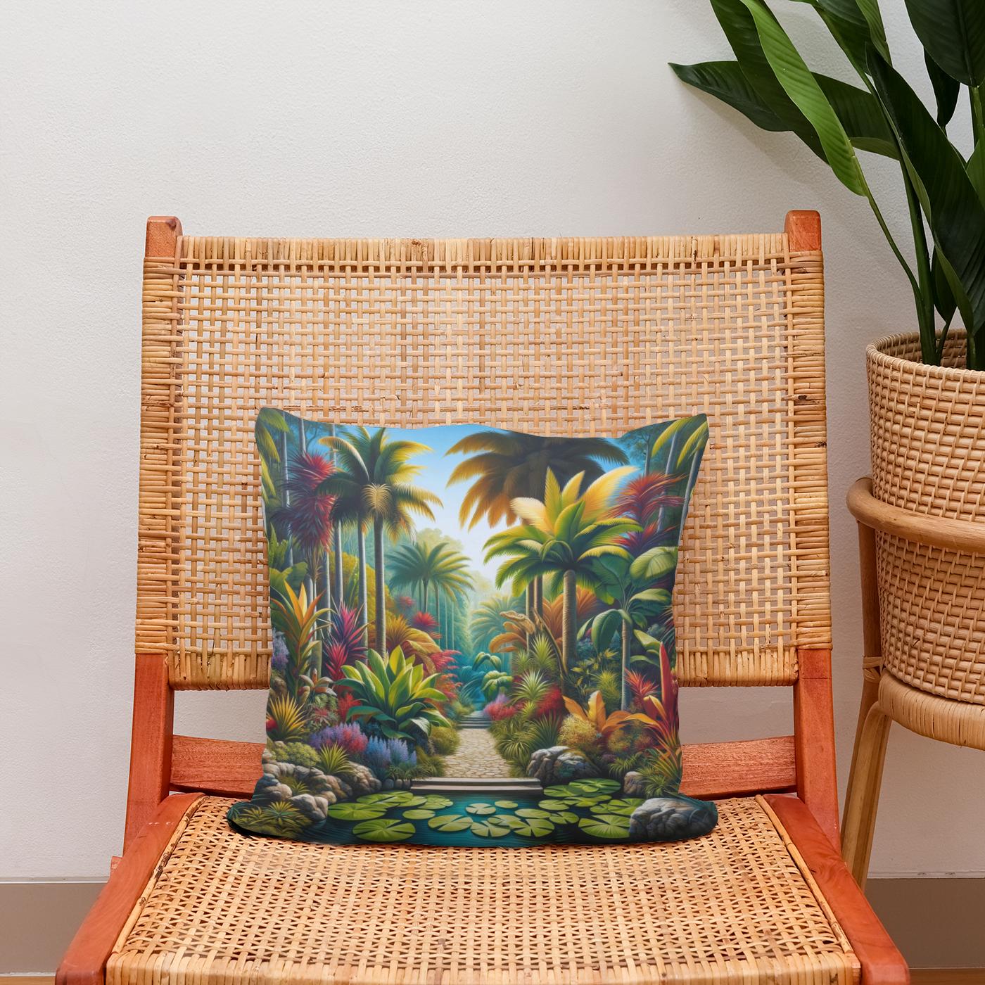 Tropical Oasis Cotton Cushion