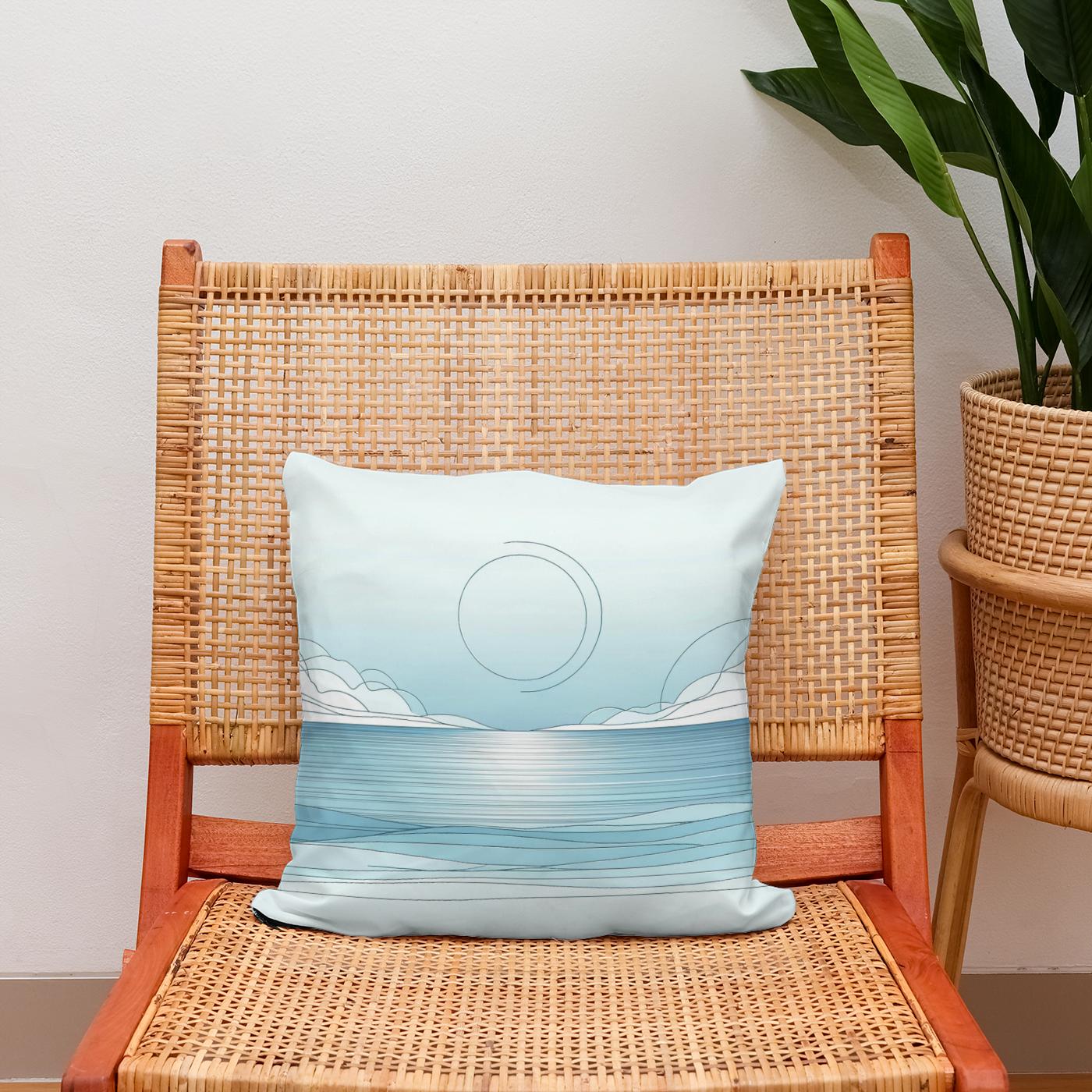 Ocean's Calm Cotton Cushion