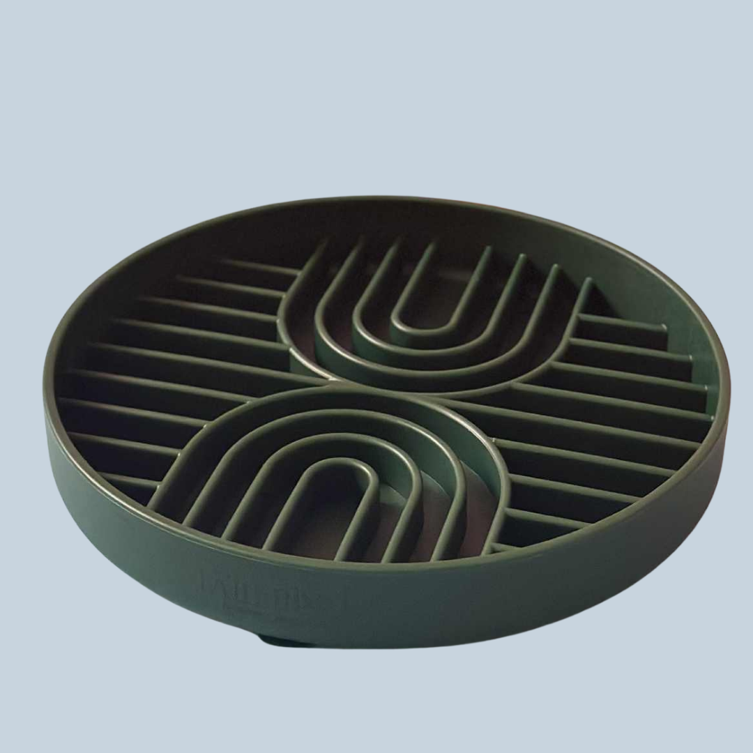 Slow & Steady - 2-in-1 Slow Feeder Bowl & Lick Mat | Calmer Mealtimes | Tail Tips UK