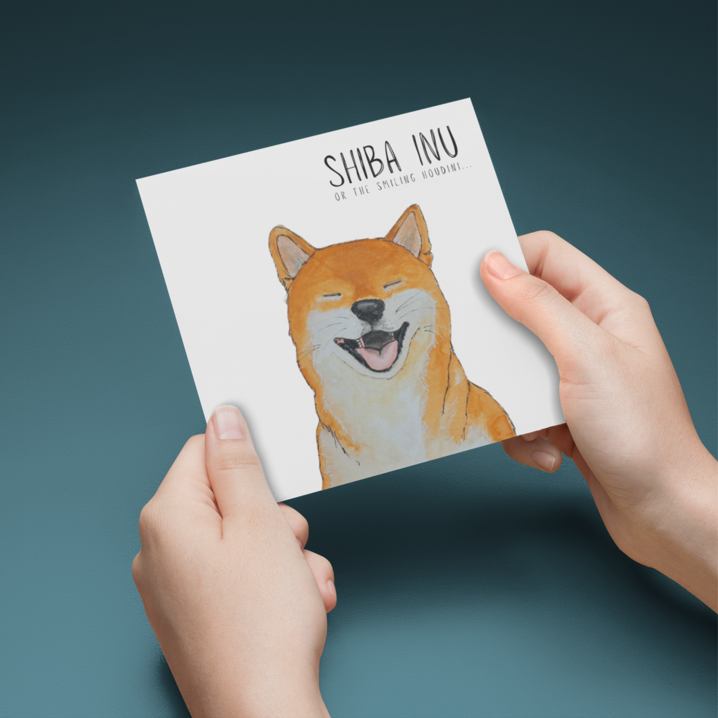 Escape Plans & Birthday Barks” – Shiba Inu Greeting Card