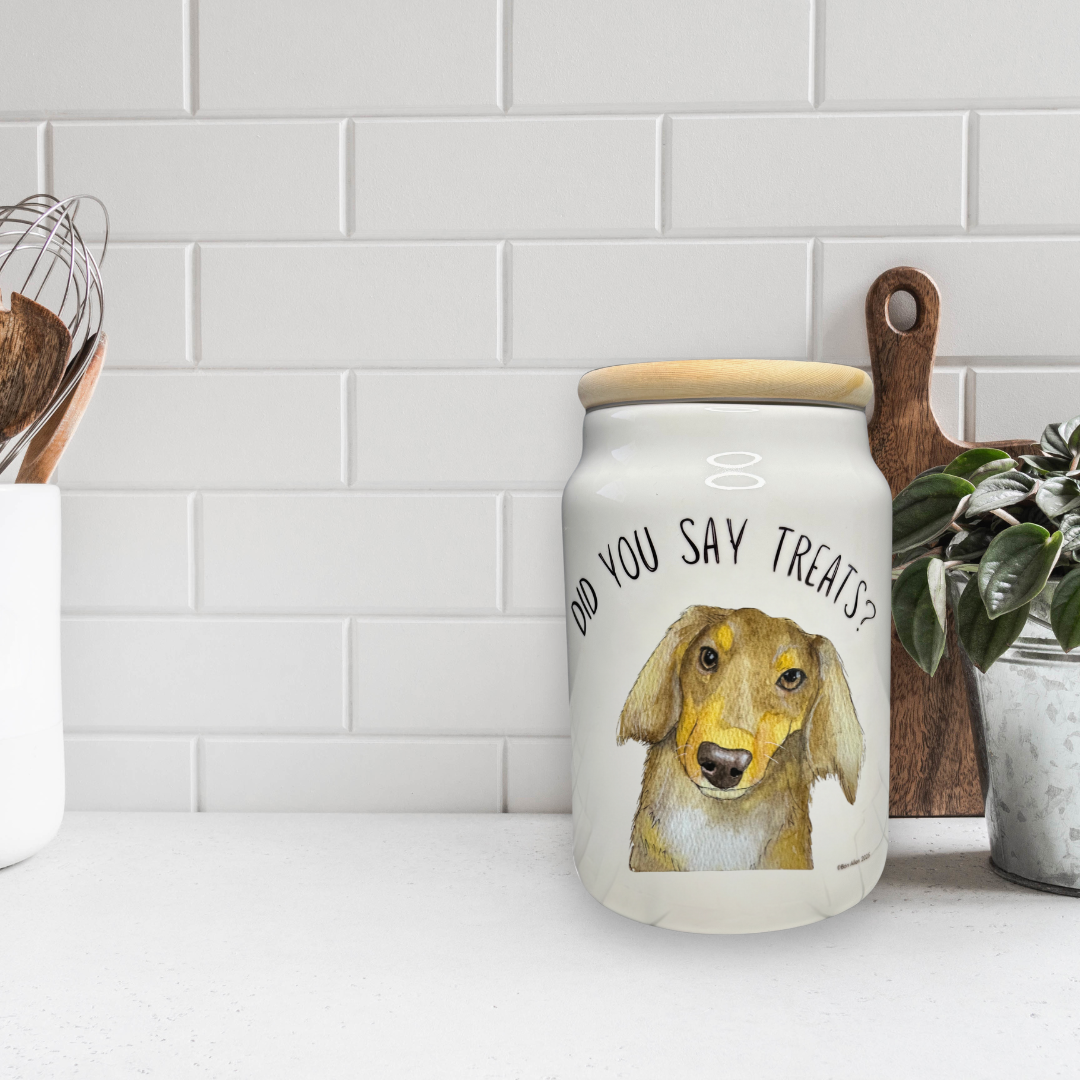 Handmade Dachshund Treat Jar – Because Snacks Deserve Style!