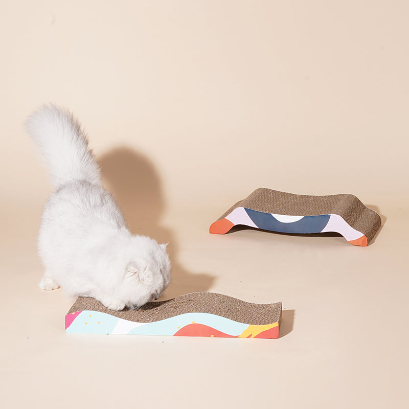 zeze Wave Cat Scratching Board — Corrugated Cardboard, 44 cm