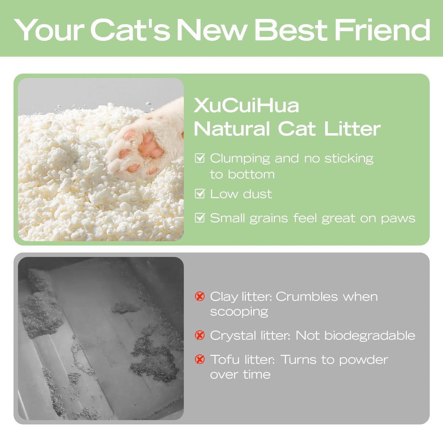 Xu Cuihua Cassava Cat Litter (Green Tea Scented)