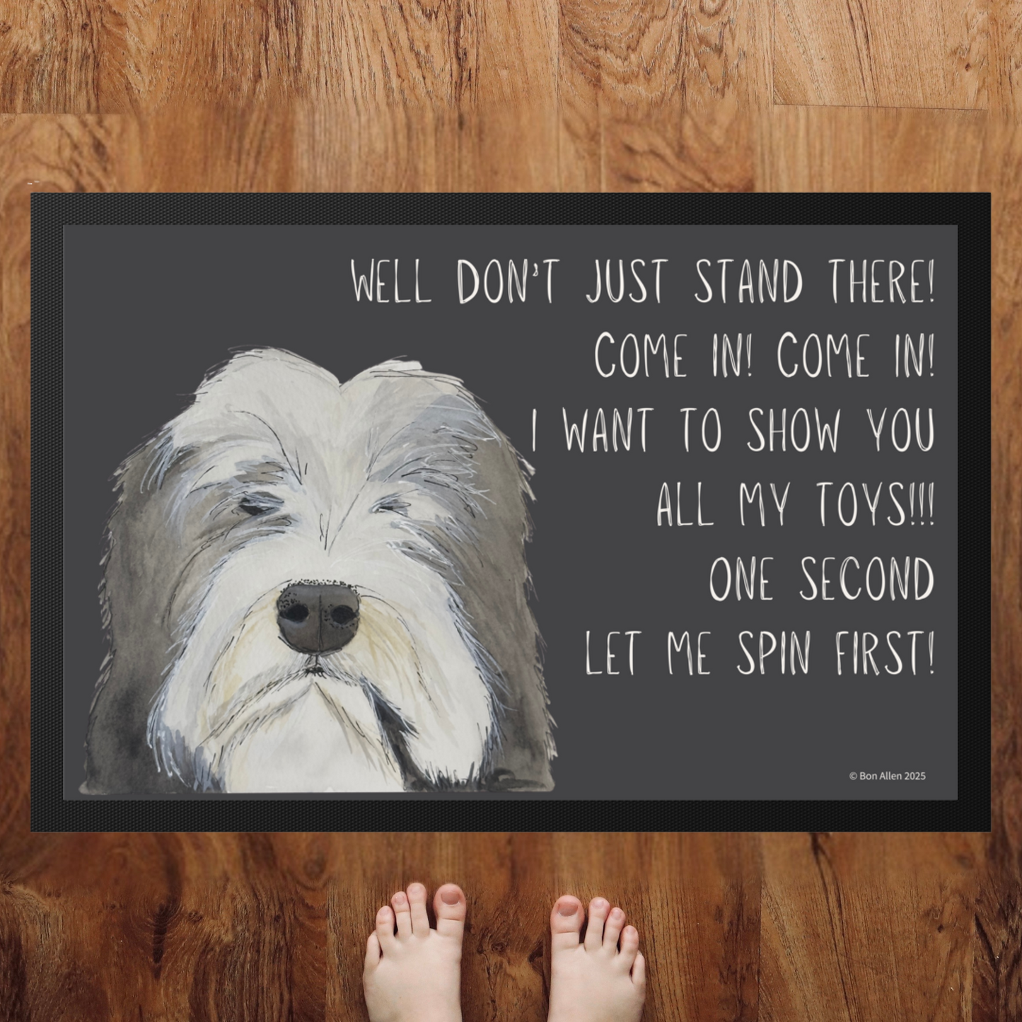 Welcome (Mat) to the Hairicane: Bearded Collie Style!