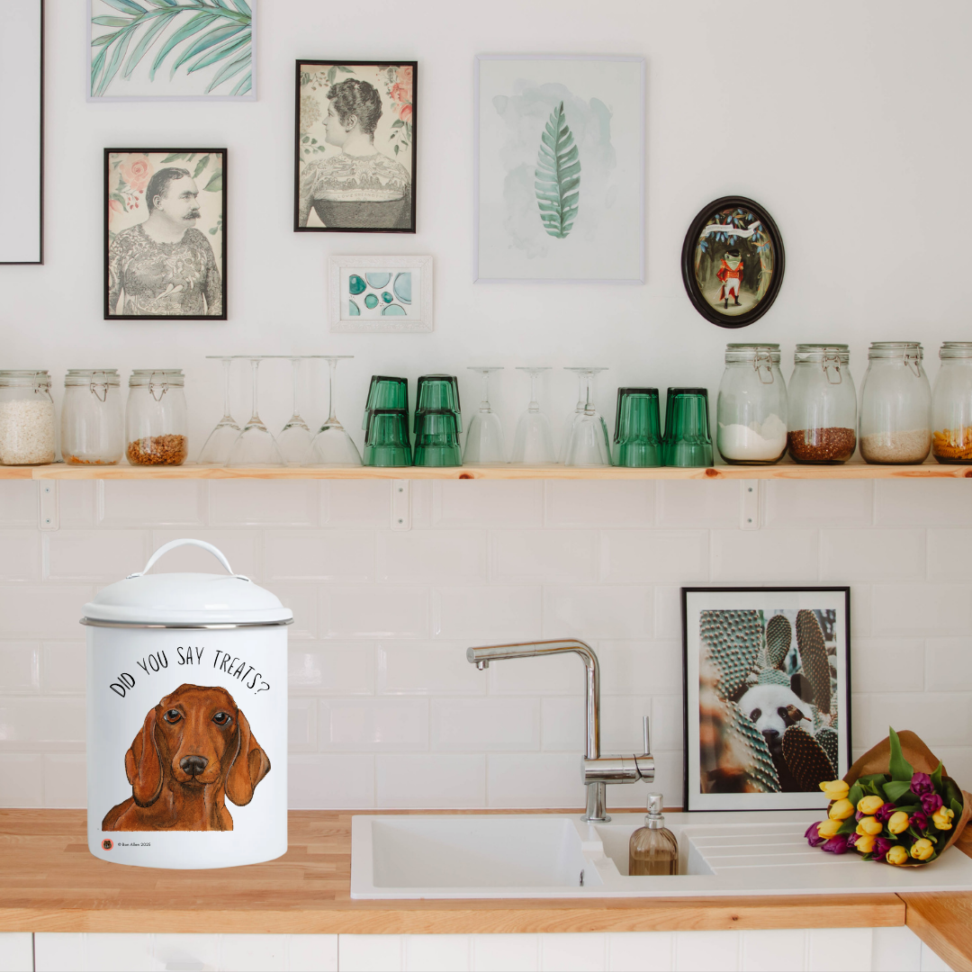 Handmade Dachshund Treat Jar – Because Snacks Deserve Style!