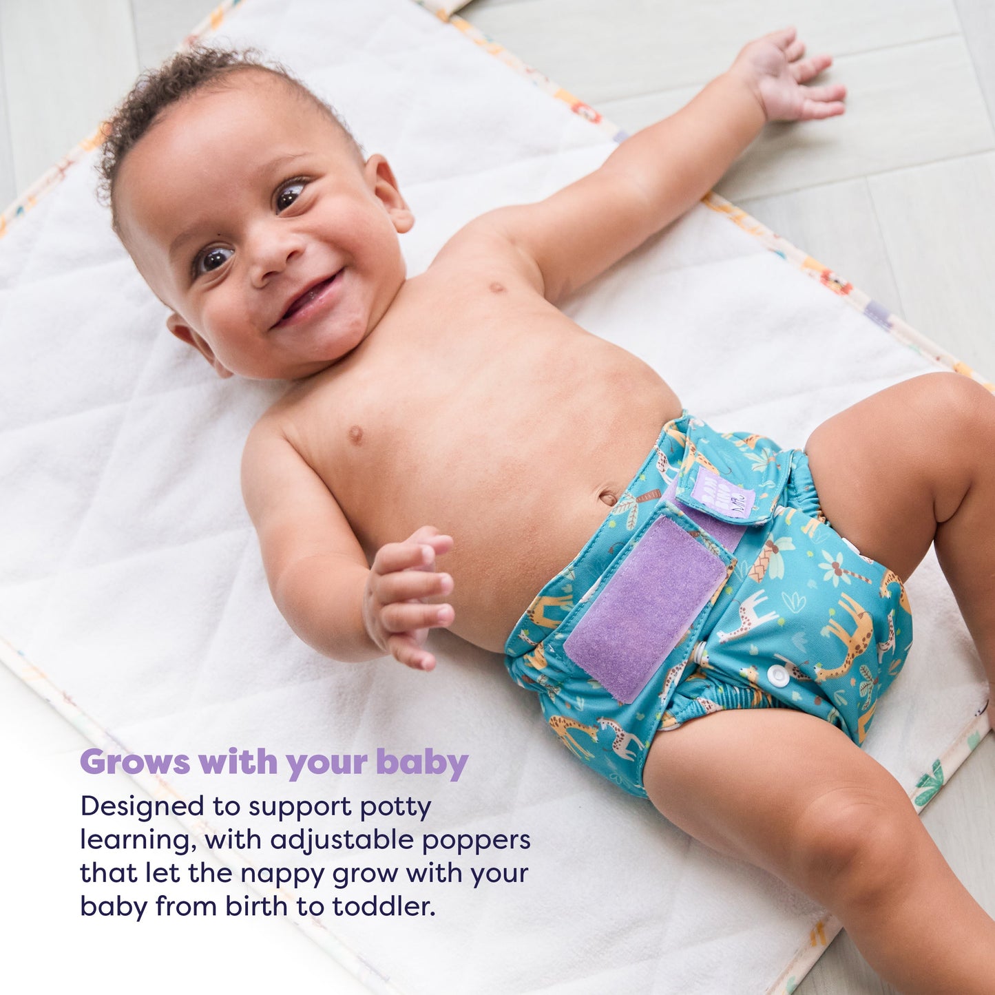 Revolutionary Try-Me-Trio Reusable Nappy Bundle in Wild Life