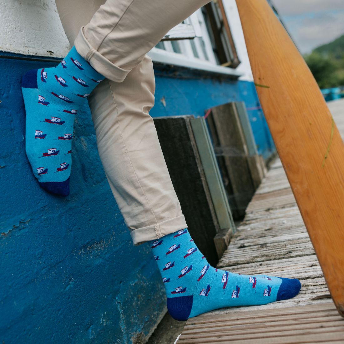 Motor Boat Bamboo Socks