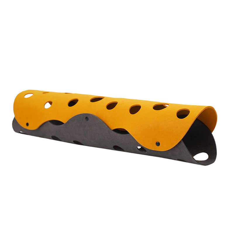 zeze Felt Cat Tunnel (Orange) — Cheese-Style Tunnel with Peek Holes