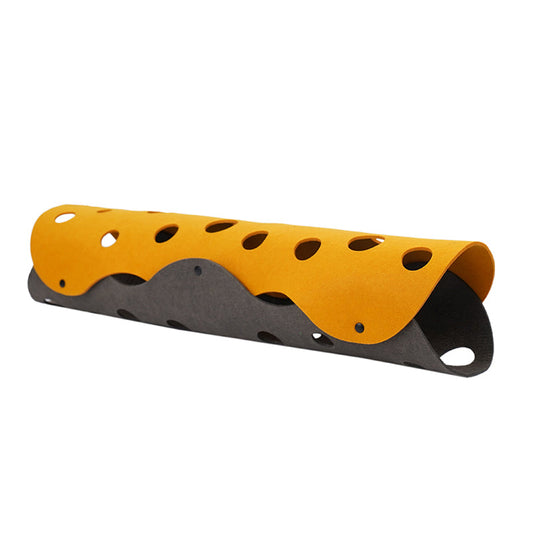 zeze Felt Cat Tunnel (Orange) — Cheese-Style Tunnel with Peek Holes
