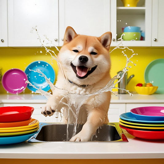 Shiba Inu Chaos Coordinator Tea Towel – Expect the Unexpected