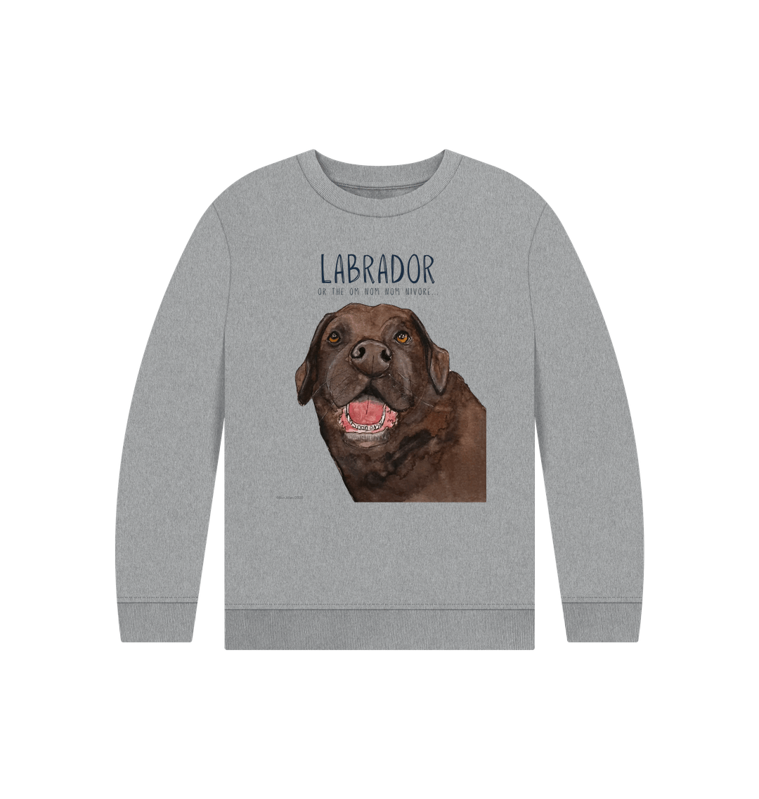 Crumb Catcher in Chief – The Chocolate Labrador Kids' Sweatshirt