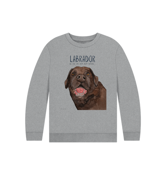 Crumb Catcher in Chief – The Chocolate Labrador Kids' Sweatshirt