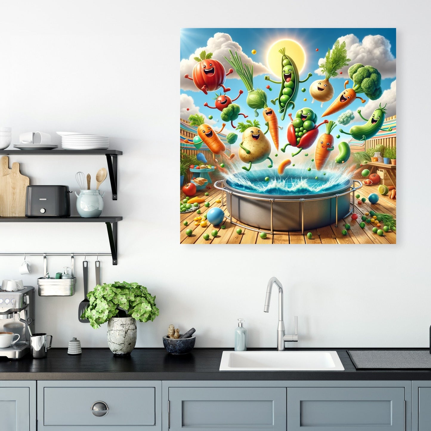 Vegetable Pool Party Canvas