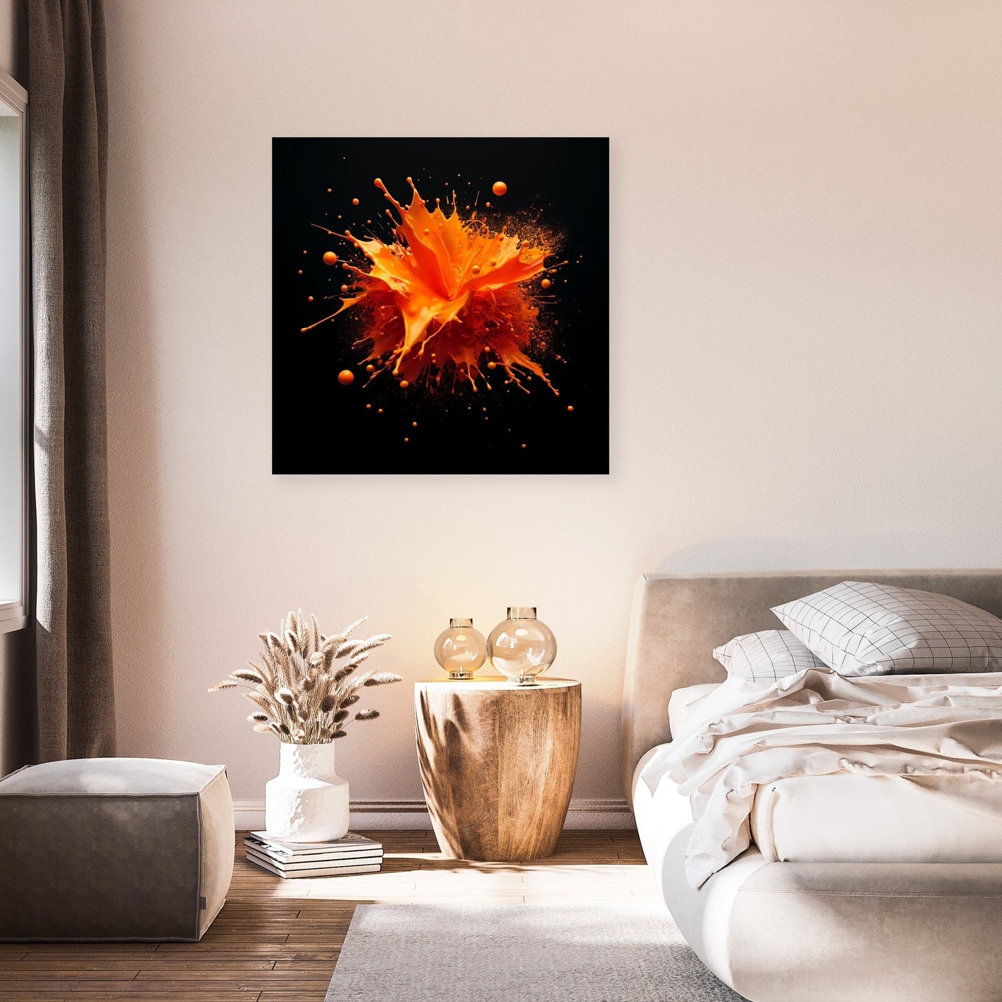 Vibrant Orange Splash Canvas