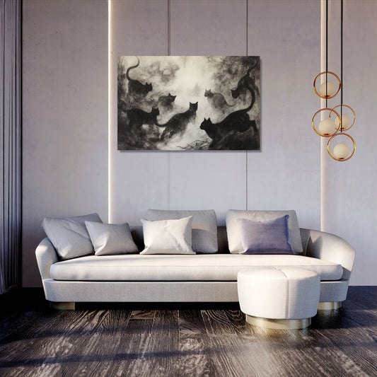 Black Cats Canvas