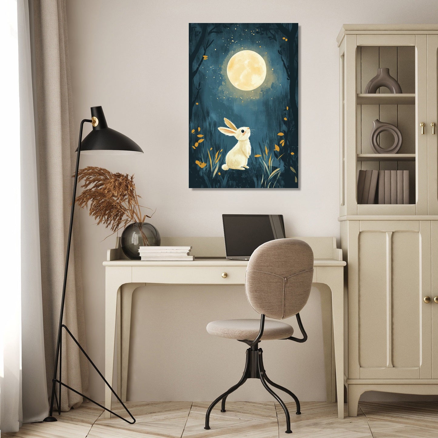 Moonlit Rabbit Canvas