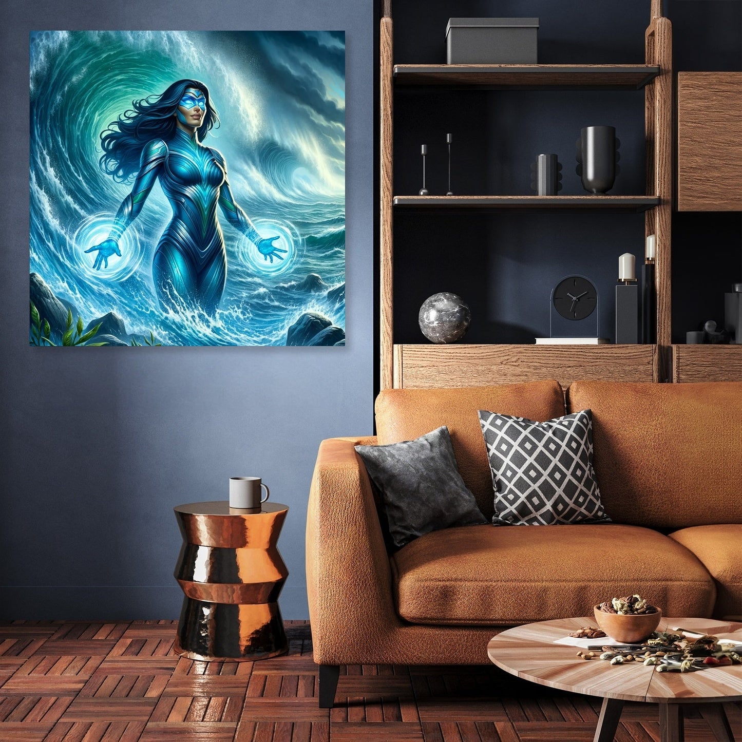 Aqua Wave Canvas
