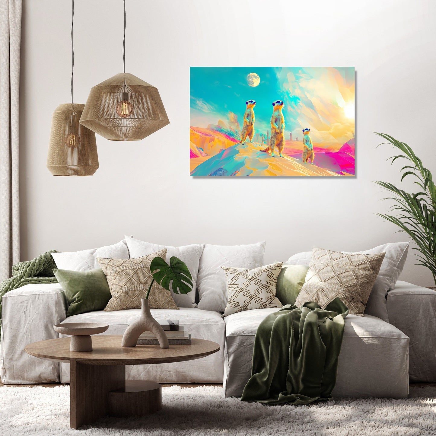 Surreal Meerkats Canvas