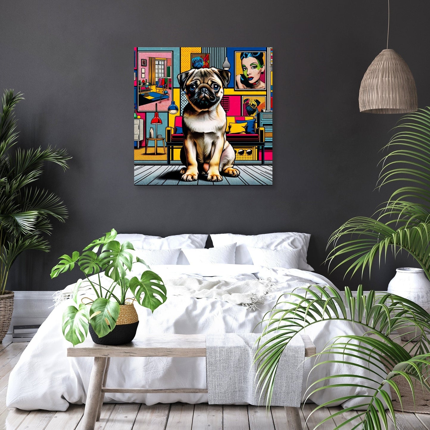 Pop Art Pug Canvas
