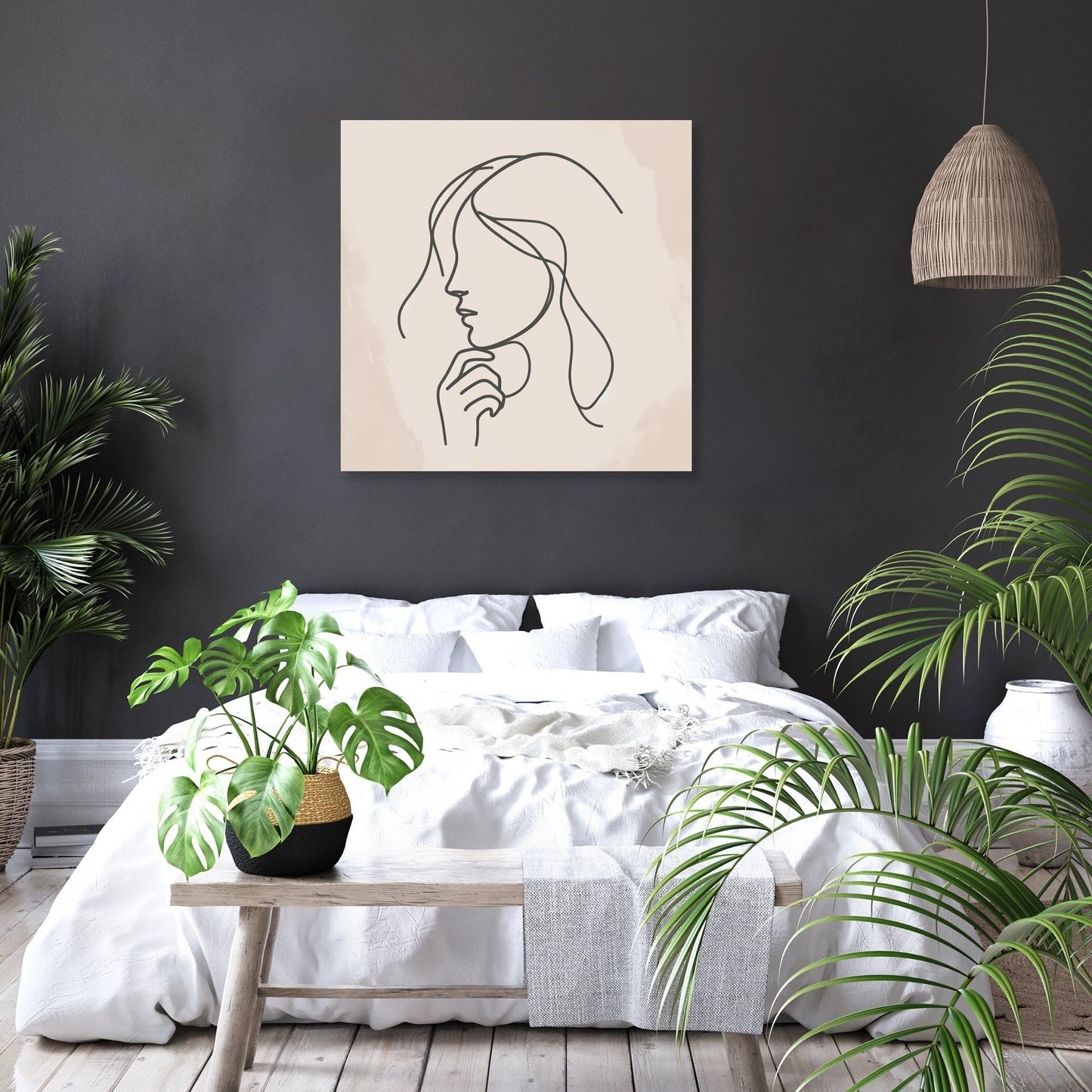 Thoughtful Contours Canvas