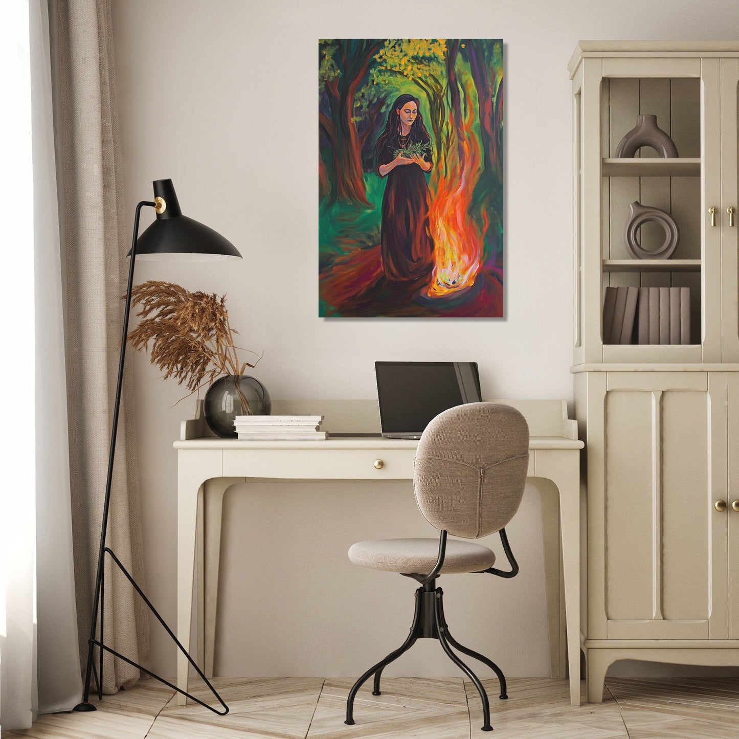 Bealtaine Priestess Offering Canvas