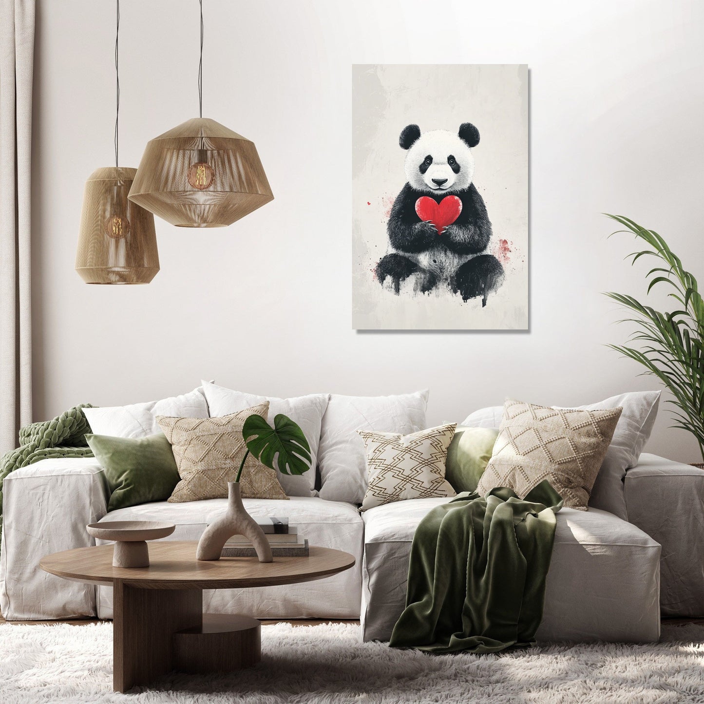 Panda Heart Canvas