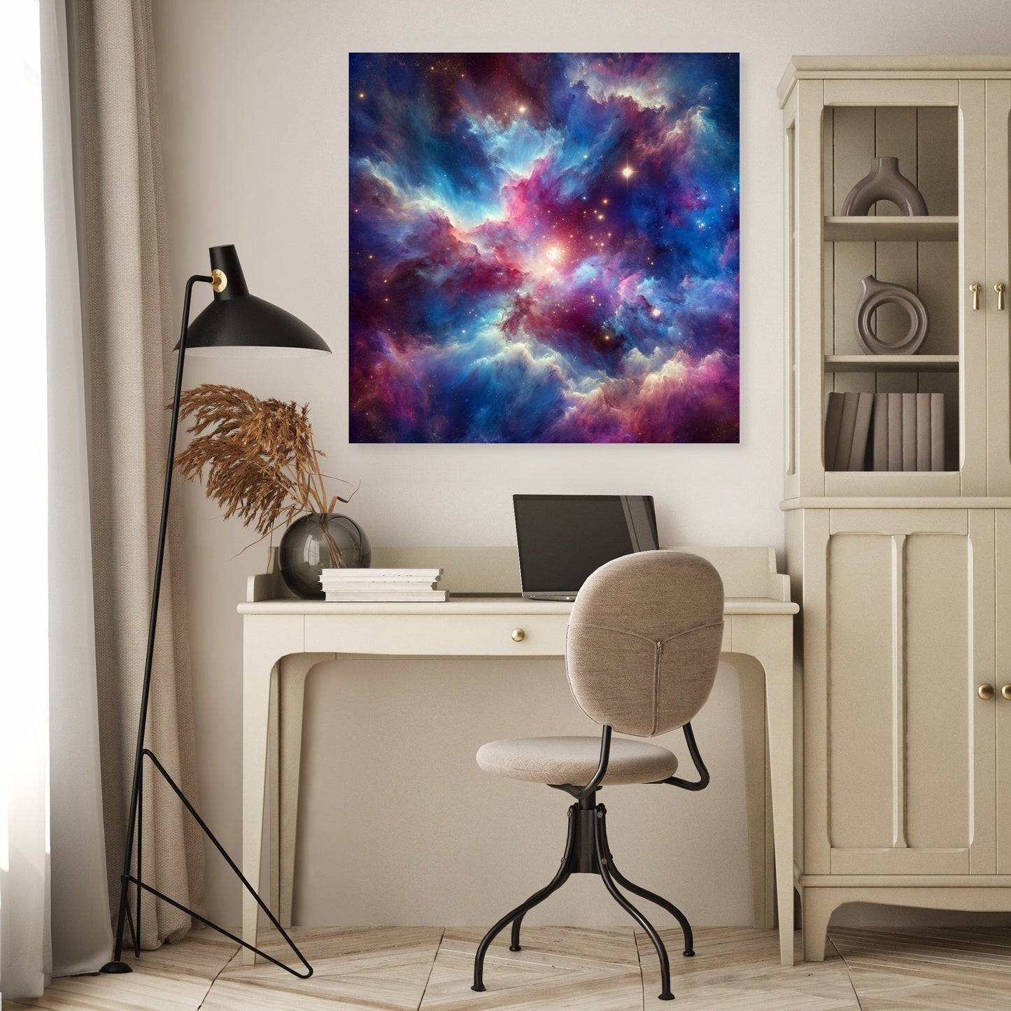 Starry Nebula Artwork Canvas