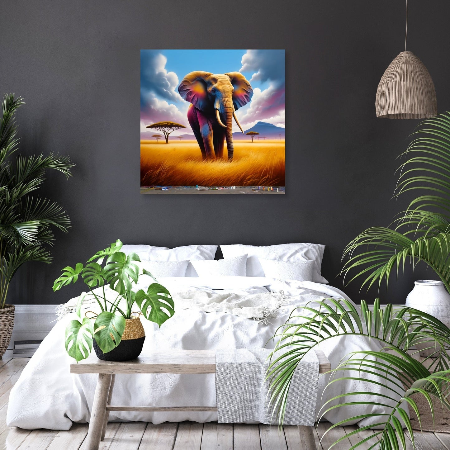 Majestic Elephant Savannah Canvas