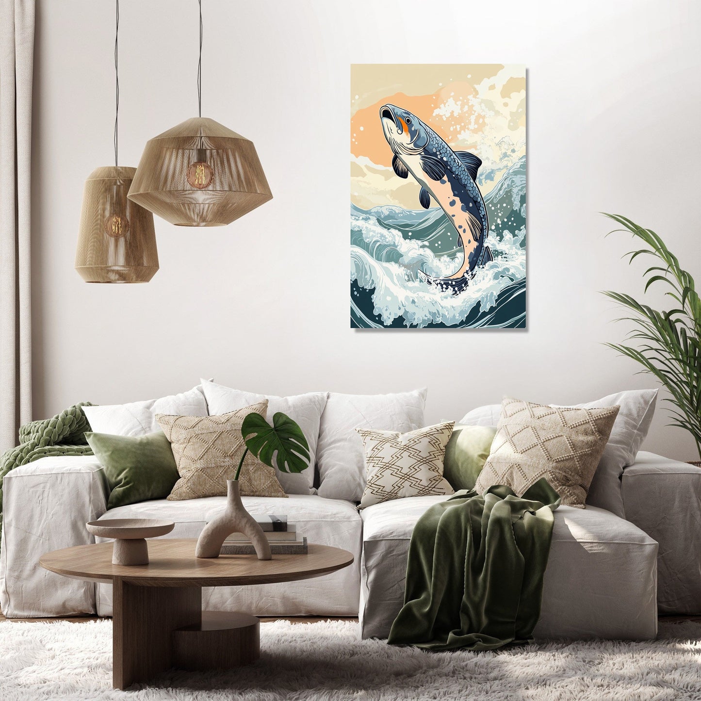 Leaping Fish Canvas