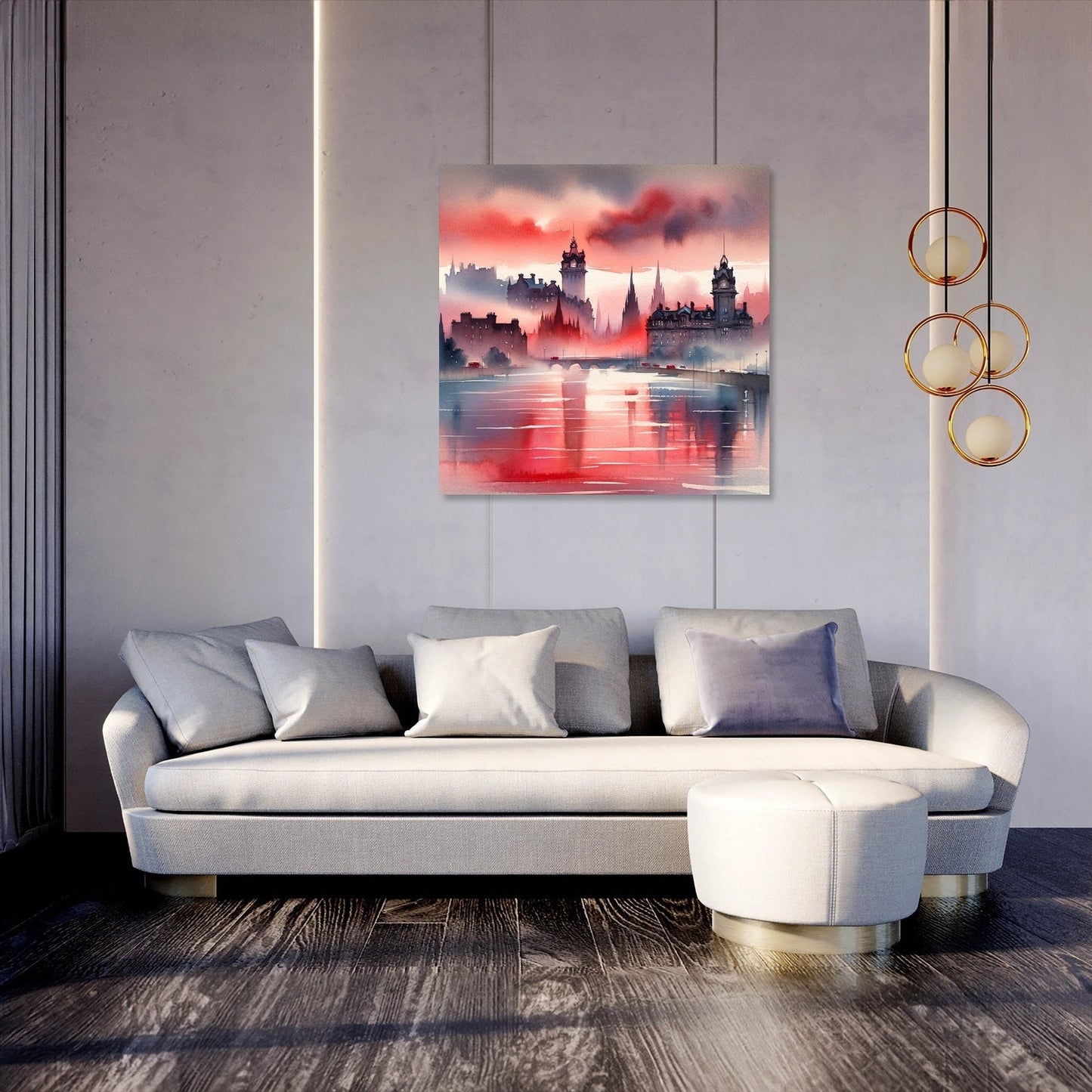 Edinburgh Sunset Serenity Canvas