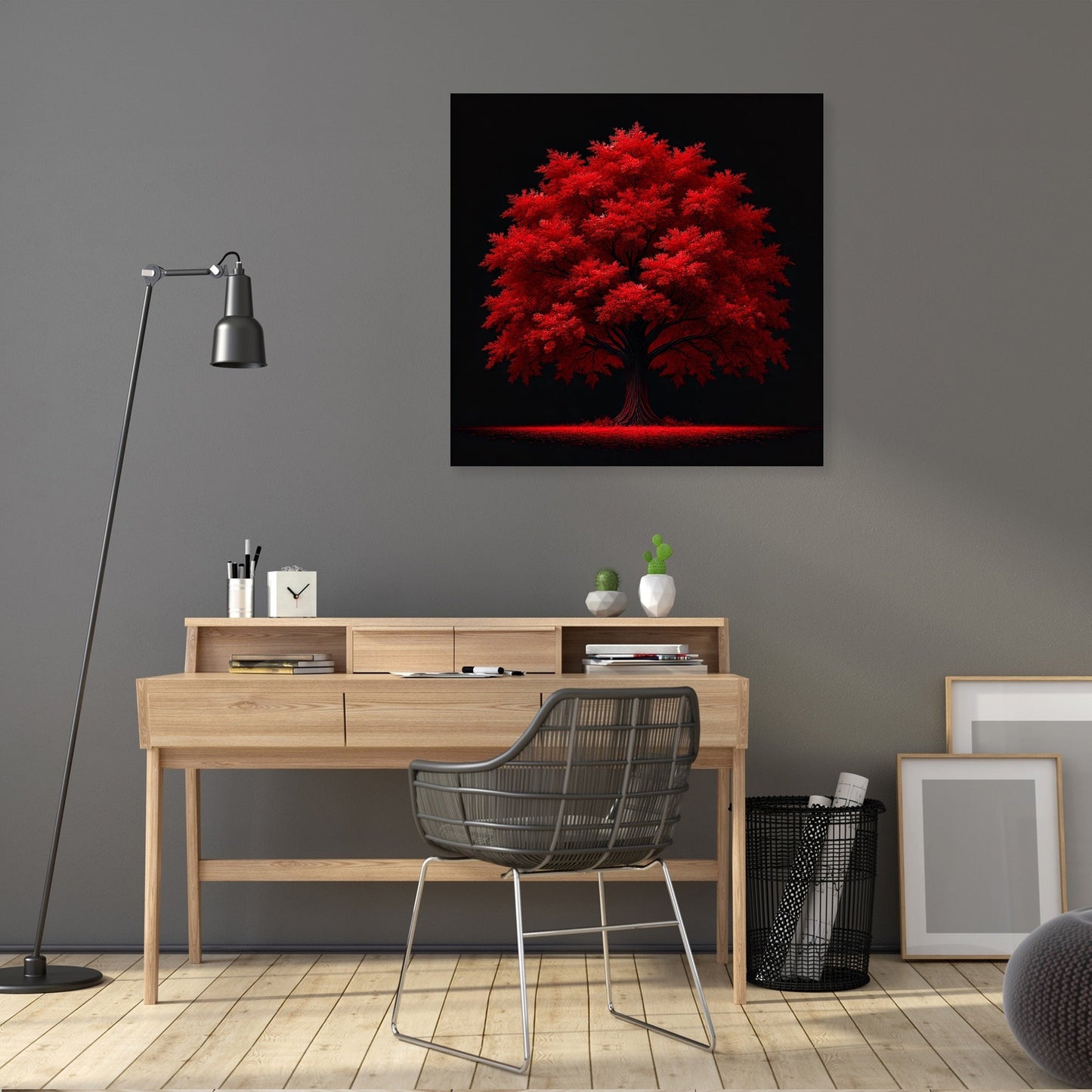 Crimson Resilience Canvas