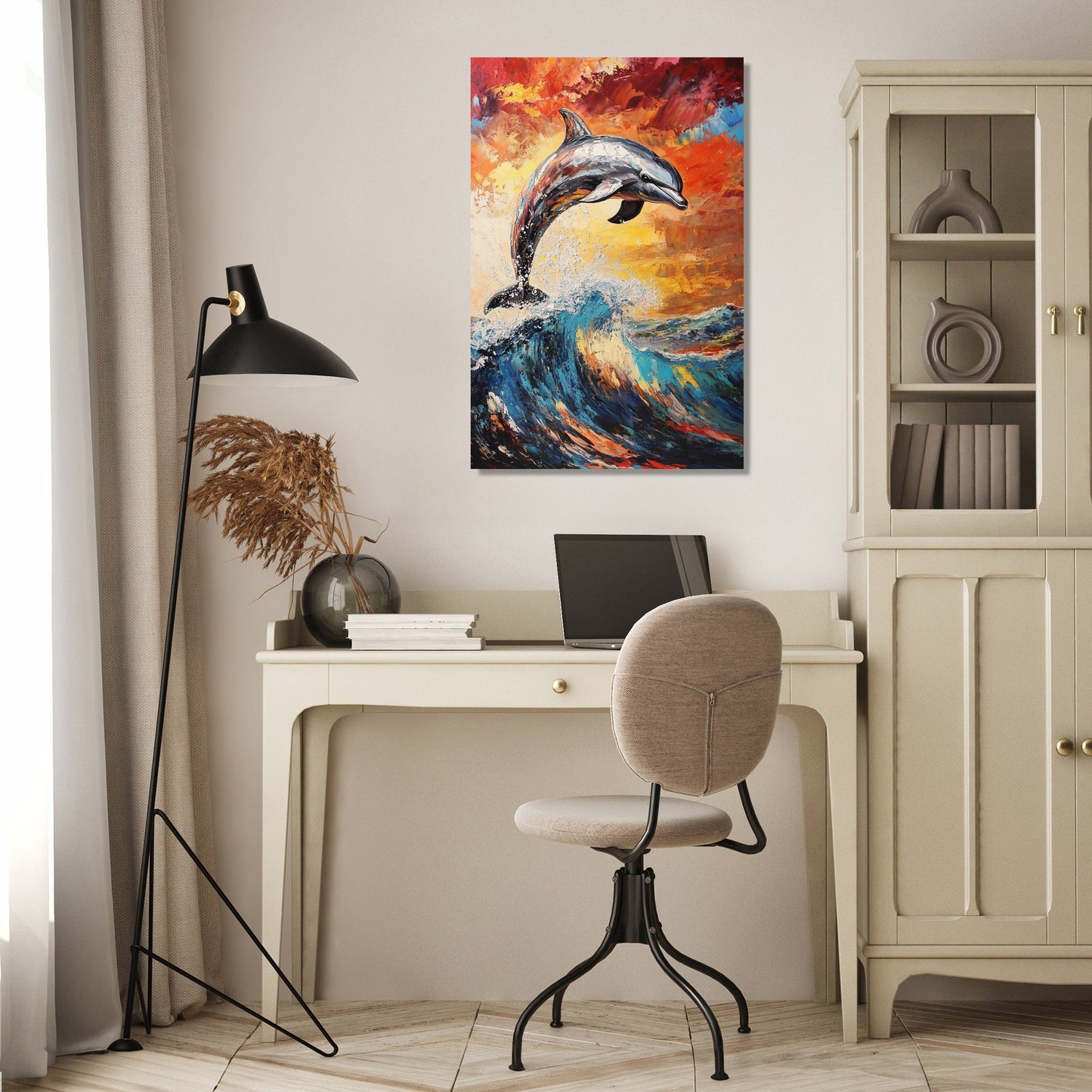Dolphin's Exultant Leap Canvas