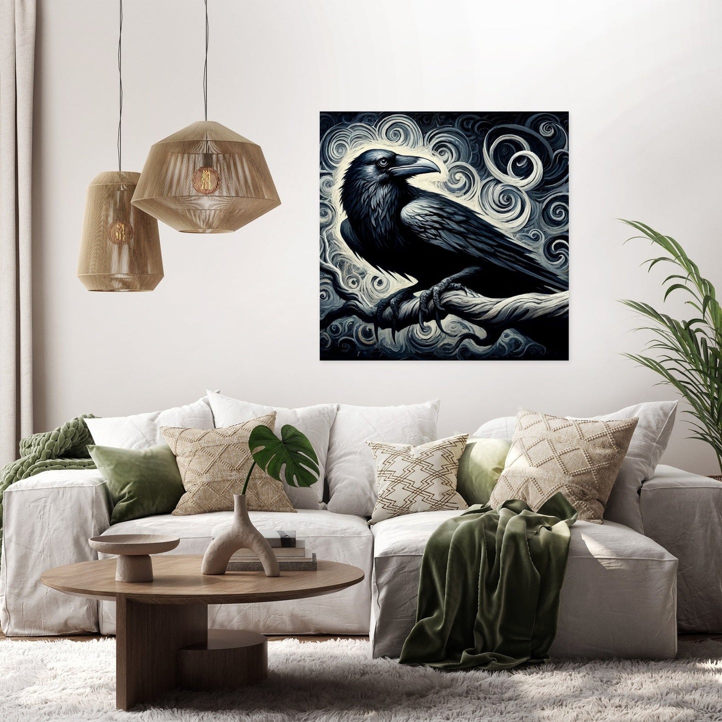 Gothic Raven Canvas