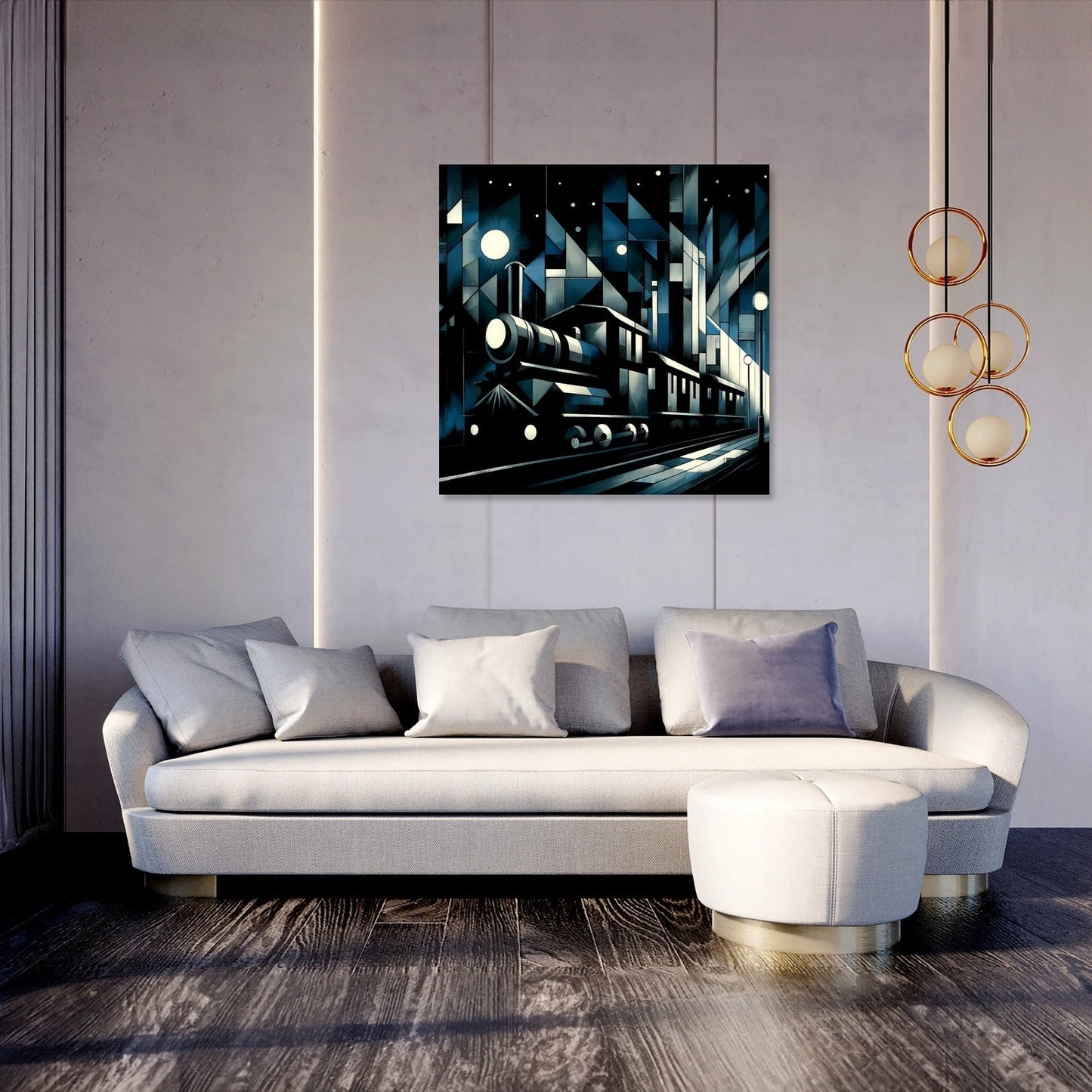 Cubist Night Express Canvas