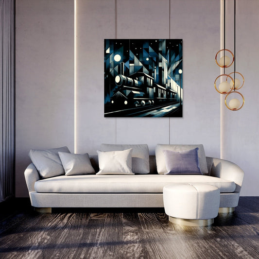 Cubist Night Express Canvas