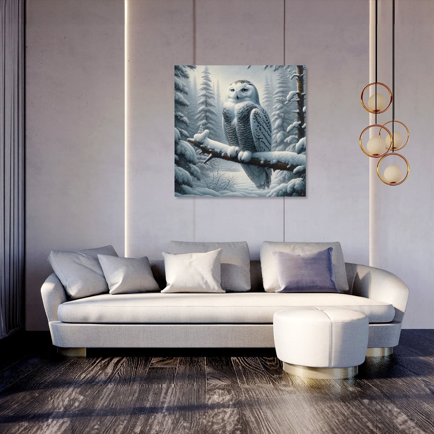 Winter Owl Solitude Canvas