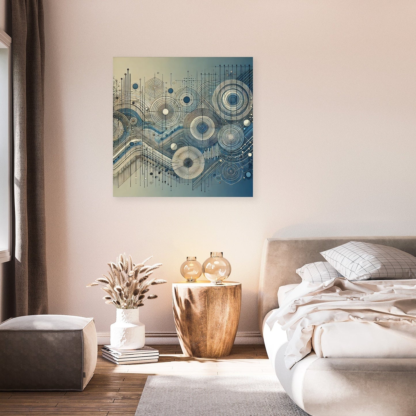 Geometric Sound Waves Canvas