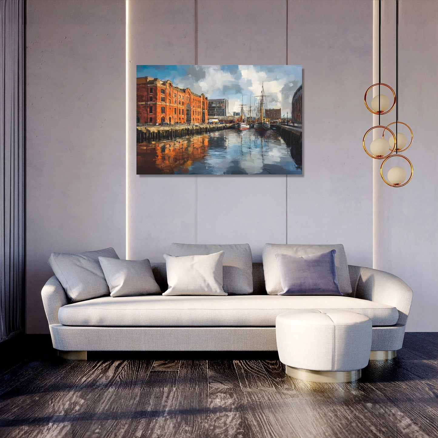 Liverpool Port Reflections Canvas