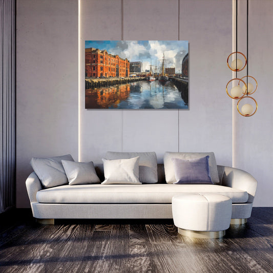 Liverpool Port Reflections Canvas