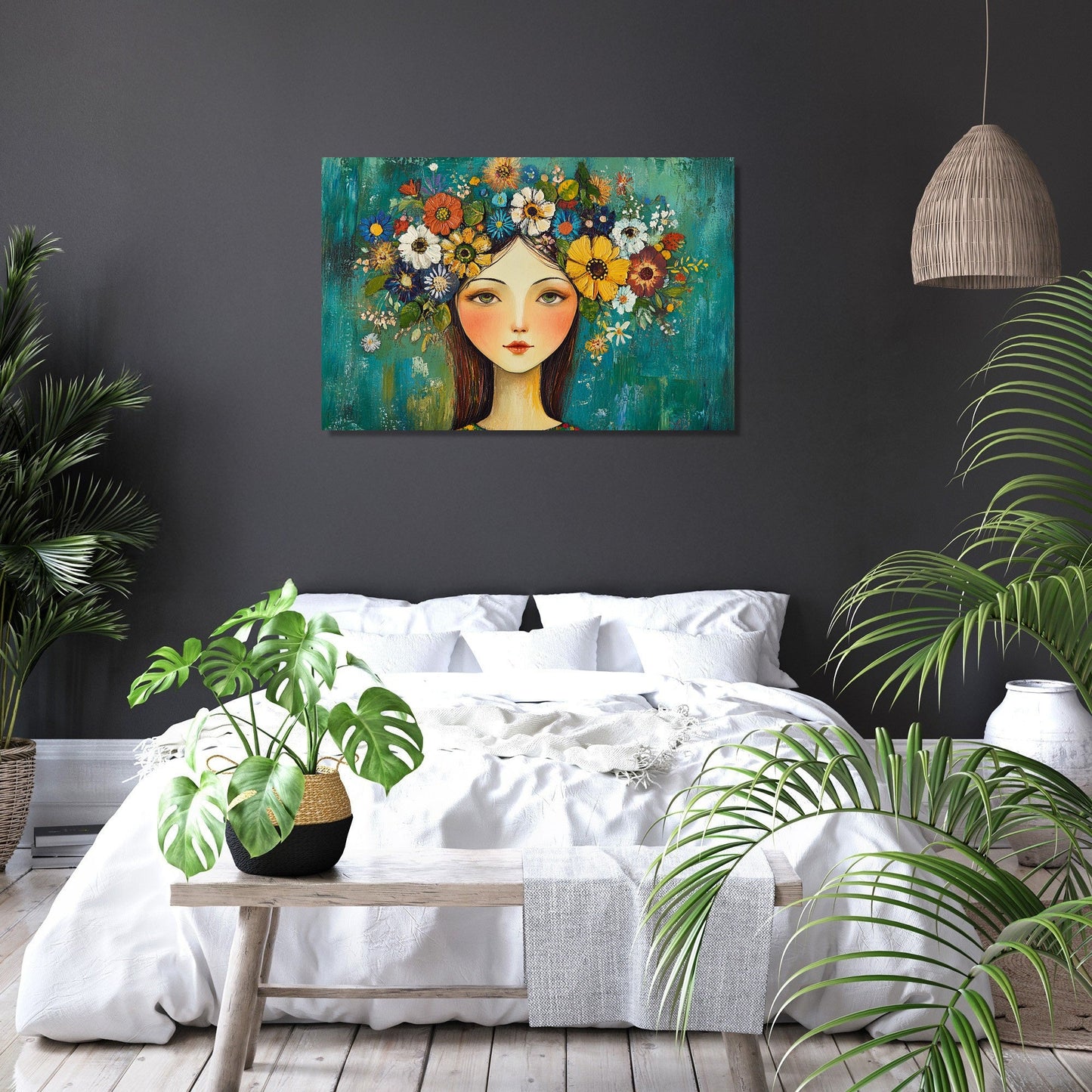 Mother's Floral Crown Canvas