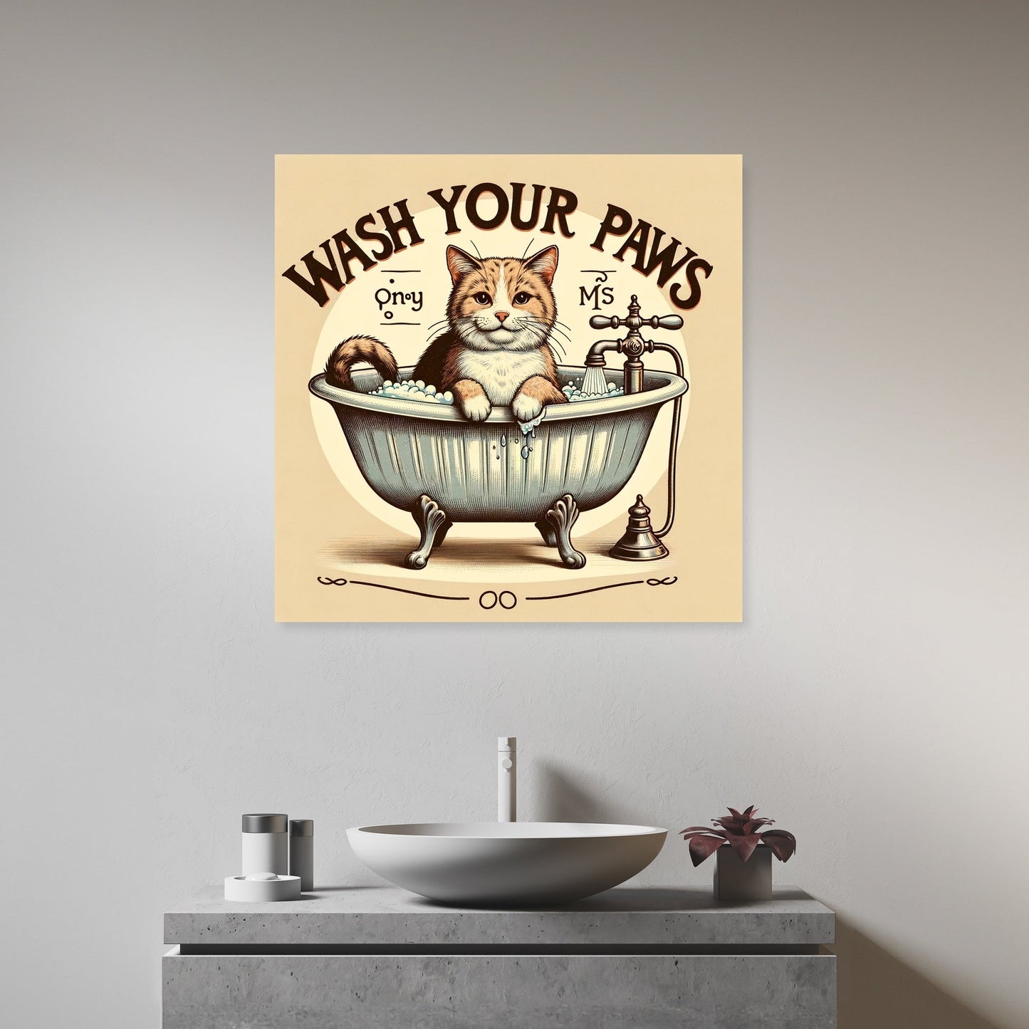 Vintage Paws Wash Canvas