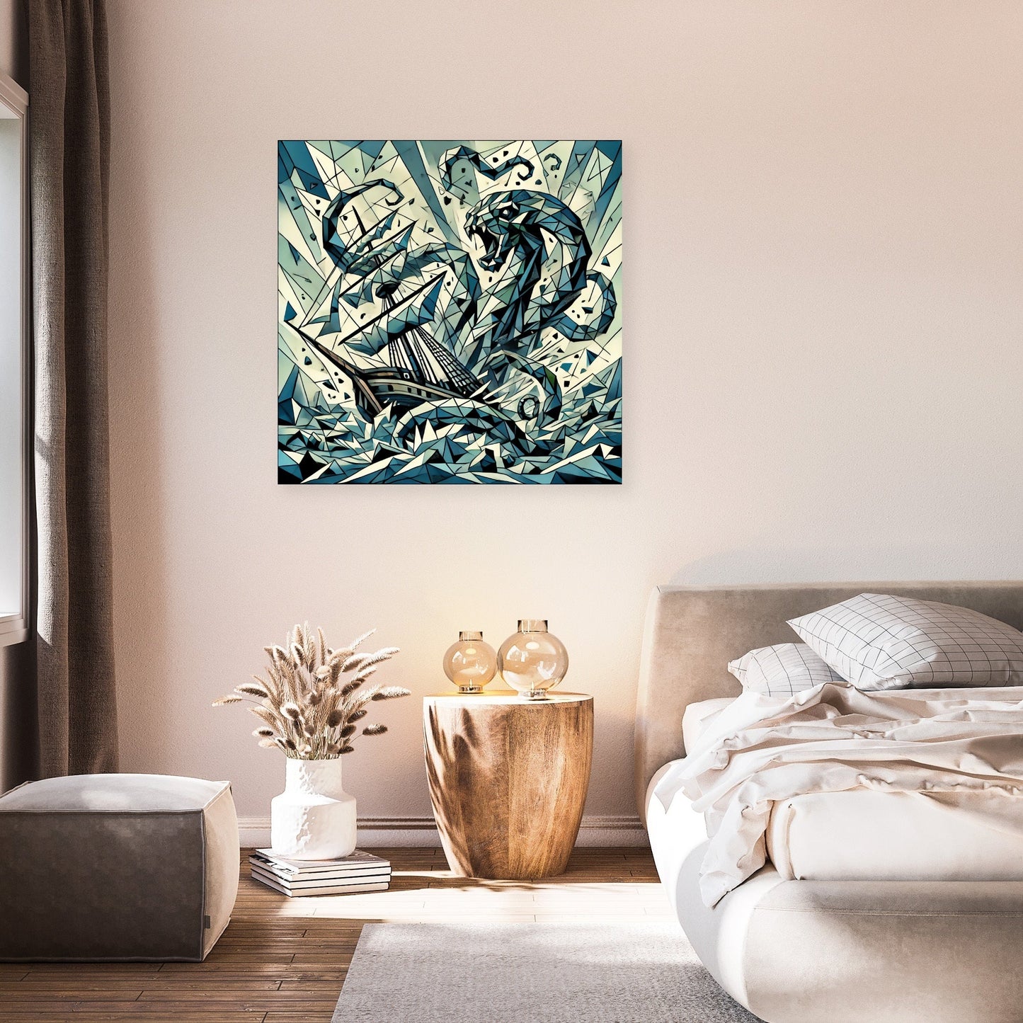 Cubist Kraken Canvas